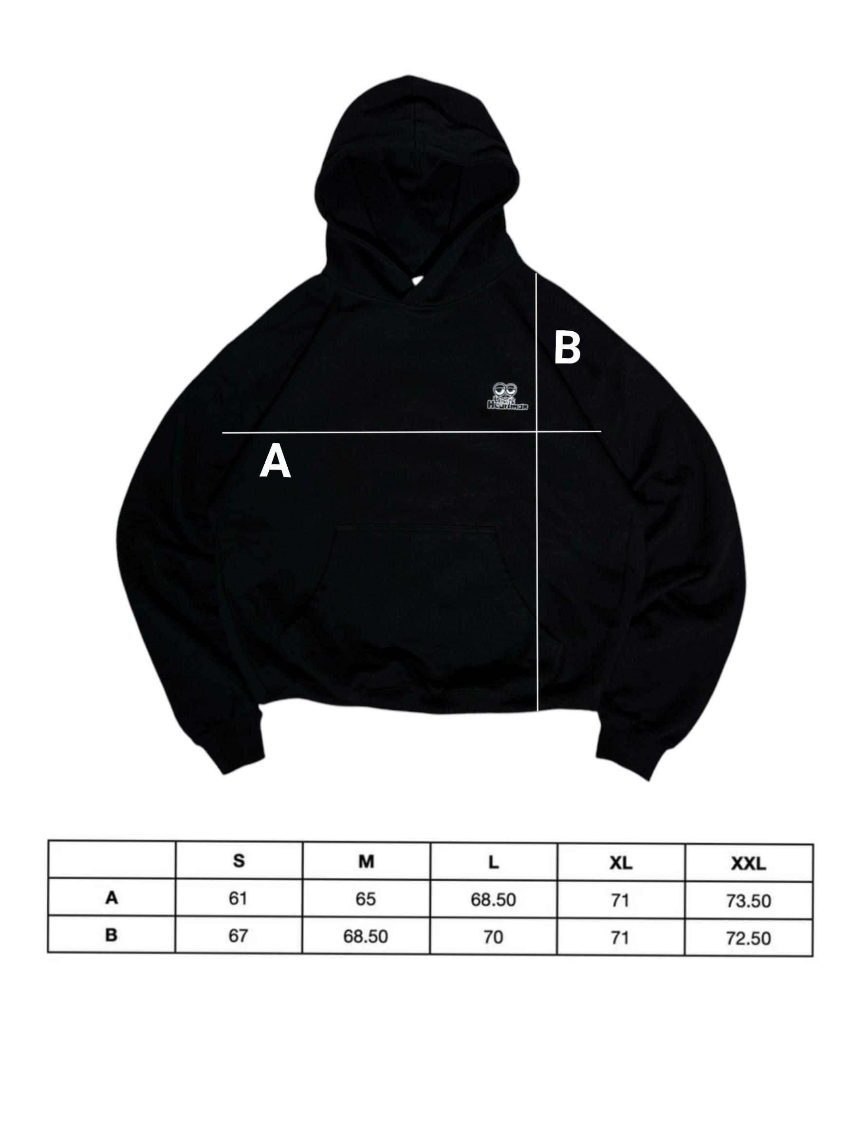 Luv is Heartman - Black Edition Hoodie – Bild 5
